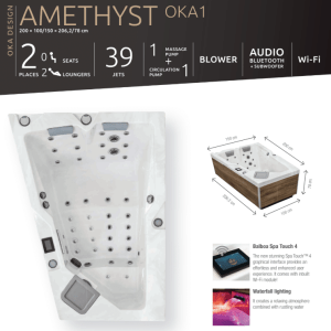 Whirlpool Oka 1 Amethyst inkl. SpaTime Pflegeset