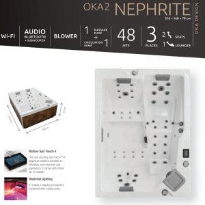Whirlpool Oka 2 Nephrite inkl. SpaTime Pflegeset