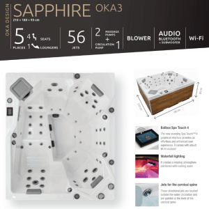Whirlpool Oka 3 Sapphire inkl. SpaTime Pflegeset
